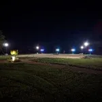 The event square at night