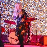 A band performs on stage