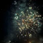 Fireworks over the lake at Luna Gardens