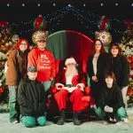 A family and Santa